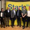 Hauptanliegen des Abends war die Wahl des Kreisvorstands der FDP Würzburg Land. Im Bild (von links)  Daniel Schlegel, Linda Amamra, Daniel Schmidt, Wolfgang Kuhl, Ralph Schreiner, Maxi Mödl, Florian Kuhl und Alexander Schubert.