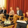 Diskutierten Ziele und Auswirkungen des "Lieferkettengesetzes“: (von links) Anosha Wahidi, Laura Mandir, Moderator Michael Kleiner, Marion Zinkeler, Martin Wagner und Erzbischof Ludwig Schick.