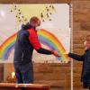 Das Symbol des Regenbogens begleitet die Bergtheimer Kommunionkinder. Das Symbol des Regenbogens begleitet die Bergtheimer Kommunionkinder.