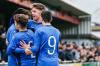 Würzburger Spieler jubeln gemeinsam über ihre Führung gegen den 1. FC Nürnberg. 450 Zuschauer sahen das Verbandspokalspiel der U-19-Junioren zwischen dem Würzburger FV und dem 1. FC Nürnberg. Würzburger Spieler jubeln gemeinsam über ihre Führung gegen den 1. FC Nürnberg. 450 Zuschauer sahen das Verbandspokalspiel der U-19-Junioren zwischen dem Würzburger FV und dem 1. FC Nürnberg.