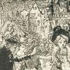Gebäude wanken und Menschen können sich kaum auf den Beinen halten: Diese Karikatur überzeichnete die Ereignisse des 16. November 1911 in Würzburg stark. Doch mehrere Sekunden lang bebte die Erde tatsächlich.