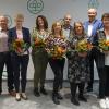 Im Bild (von links): Martina Gießübel (Personalratsvorsitzende), Harald Johanni, Ingrid Korbacher, Kerstin Wehr, Michaela Pfülb, Ralf Götz, Martina Lehrer, Frank Ruppert, Simone Hetzel, Frank Dünisch (Direktor AOK Schweinfurt) und Renate Mohr.