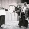 Rosamunde und Ludwig Feser mit einem Schild "Der letzte seines Standes". 1955 hatte das Landwirtspaar den einzigen Ochsen, den es noch im Dorf gab. Rosamunde und Ludwig Feser mit einem Schild "Der letzte seines Standes". 1955 hatte das Landwirtspaar den einzigen Ochsen, den es noch im Dorf gab.