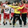 So feierten die Spieler des HSC Bad Neustadt ihren Sieg gegen den HC Erlangen II.