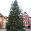 Am Weihnachtsbaum auf dem Karlstadter Marktplatz hingen am Mittwoch einige Stunden lang versöhnliche Botschaften.
