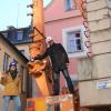 Rebecca Einwag (Juliusspital-Geschäftsbereichsleiterin Immobilien) und Horst Kolesch (Juliusspital-Geschäftsbereichsleiter und -Weingutsleiter) freuen sich über den Baustart am "Silvaner-Haus".