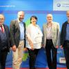 Die Aufnahme zeigt (von links): Walter Heußlein (Handwerkskammerpräsident von Unterfranken), Thomas Deißenberger, Gertrud Deißenberger, Günther Klübenspies, Obermeister Thomas Marterstock.