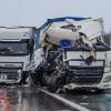 Lkw-Unfall auf der A3 bei Bischbrunn.