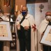Zum Ehrenvorsitzenden des Tempelherren-Hospizvereins ernannt (von links): Kanzler Dom Oliver Heine, Altprior Frá Gregor (Manfred Goldkuhle) und Subprior Frá Rudi Gosdschan.