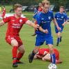 Luca Derlet (links, im Spiel gegen Bad Kissingen) hat bisher drei Treffer für den TSV Trappstadt erzielt. Luca Derlet (links, im Spiel gegen Bad Kissingen) hat bisher drei Treffer für den TSV Trappstadt erzielt.