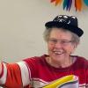 Irmgard Schmidt bei der Faschingsfeier.