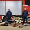 2. Kommandant Tobias Burkert (FFW Randersacker), August Maisch und 1. Kommandant Johannes Burkert (FFW Lindelbach).