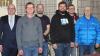 Im Sitzungssaal des Bastheimer Rathauses vereidigte Bürgermeister Tobias Seufert (links) die neuen Feldgeschworenen: (von links) Christian Brosch, Marcel Fuchs, Marcel Kirchner und Niklas Baumeister. Rechts Kreisobmann Günter Langenbrunner.