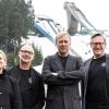 Das Leitungsteam des Meininger Staatstheaters hat auf der Suche nach neuem Publikum die Oberhofer Schanzenwelt erreicht: (von links) Gabriela Gilbert (Junges Theater), Frank Behnke (Schauspieldirektor), Jens Neundorff von Enzberg (Intendant), Alexander John (Junge Musik)