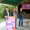Zum Abschluss der DGB-Maikundgebung in Sand wurde nach alter Tradition das Gewerkschaftslied "Brüder zur Sonne, zur Freiheit" gesungen. Das Bild zeigt (von links) Frank Firsching, Sandy Koppitz, Helmut Buld, Thomas Dietzel und Winfried Schütz.