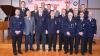 Beim Ehrenabend der Feuerwehr Knetzgau wurden Frauen und Männer für 25 und 40 Jahre aktiven Dienst ausgezeichnet. Mit ihnen freuen sich vorne (von links) Kommandant Thomas Finger und stellvertretender Landrat Oskar Ebert sowie Kreisbrandinspektor Georg Pfrang (rechts), hinten Zweiter Kommandant Manuel Smuda (links), Schirmherr Jürgen Koppitz (Dritter von links), Bürgermeister Stefan  Paulus, Kreisbrandrat Ralf Dressel und Kreisbrandmeister Bernhard Finger (ab Fünfter von links) .