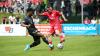 Ingo Feser (rechts) verpasste mit seinem verschossenen Elfmeter in der Nachspielzeit den Ausgleich zum 1:1 im Heimspiel des TSV Aubstadt gegen den FC Bayern München II (links Christopher Scott).