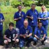 Die stolzen Pokalgewinner: Rudi Urbanski ( 4. Platz), Simon Kümmel (5. Platz und Jugendpokal), Marcel Meinhard (6. Platz), Christian Schraud (7. Platz), Thomas Nitsche (1. Platz), Timo Förtsch (3. Platz) und Anita Singer (2. Platz).