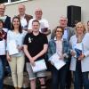 Ehrungen für 25-jährige Mitgliedschaft (hinten von links): Philipp Mellinger, Ralf Kerbaum, Manfred Pohley, Hermann Queck und Vorsitzender Hannes Kristmann. (vorne von links): Kerstin Hoffmann, Annika Pohley, Felix Riedel, Hannelore Sauer und Helga Mellinger. Ehrungen für 25-jährige Mitgliedschaft (hinten von links): Philipp Mellinger, Ralf Kerbaum, Manfred Pohley, Hermann Queck und Vorsitzender Hannes Kristmann. (vorne von links): Kerstin Hoffmann, Annika Pohley, Felix Riedel, Hannelore Sauer und Helga Mellinger.