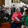 Die Seniorengruppe in der Wallfahrtskirche Dimbach.