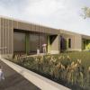 So könnte der neue Kindergarten in Trossenfurt von der Raiffeisenstraße aus betrachtet aussehen. Diese erste Visualisierung präsentierte Architekt Sebastian Pollach dem Oberauracher Gemeinderat.