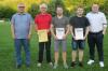 In der Hauptversammlung des SV Schaippach wurden Mitglieder für langjährige Mitgliedschaft geehrt. Unser Bild zeigt von links den bisherigen Vorsitzenden Andreas Pasberg, Heinz Pernitschka (50 Jahre), Benjamin Joa und Stefan Krauskopf (beide 15 Jahre) und neuen Vorsitzenden Fabian Keiner.