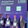Die Sennfelder Vintin GmbH erhielt eine hohe Auszeichnung: Christian Krug (Zweiter von rechts) freut sich über den silbernen Award "Managed Cloud Service Provider".