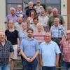 VdK-Kreisgeschäftsführer Peter Fersch (vorne, 2. v. l.) gratulierte dem Führungsteam sowie den geehrten Mitgliedern des VdK-Ortsverbandes Albertshofen.