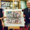 Gisela Wohlfromm  und Hans Wohlfromm versteigerten dieses Gemälde von Jean-Paul Riopelle in Würzburg.
