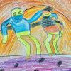 Dieses Bild hat ein ukrainischer Schüler aus der Willkommensgruppe gemalt. Es stellt die Freundschaft zwischen Ukrainern und Deutschen dar. Dieses Bild hat ein ukrainischer Schüler aus der Willkommensgruppe gemalt. Es stellt die Freundschaft zwischen Ukrainern und Deutschen dar.