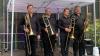 Das Posaunenquartett Opus 4 nach seinem Auftritt im Winzerhof Rainer Sauer in Escherndorf (von links): Wolfram Kuhnt, Stefan Wagner, Michael Pauker und Jörg Richter.