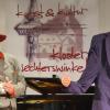 Sebastian Putz als Baron Lefuet (rechts) und Falk P. Ulke als dessen Diener rührten die Werbetrommel für das "Junge Staatstheater".