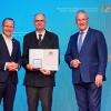 Jörg Ammon - Präsident BLSV; Fritz Baumann; Joachim Herrmann - Sport- u. Innenminister Bayern.
