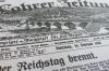 Die Lohrer Zeitung vom 28. Februar 1933 mit der Schlagzeile "Der Reichstag brennt".