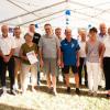 Fest- und Grußredner, Vorsitzende und Geehrte beim 75. Jubiläum des SV Michelfeld.