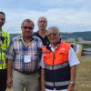 Ziehen eine zufriedene Bilanz aus 50 Jahren Malteser Sanitätsdienst beim Hauenstein Bergrennen in Hausen (von links): Einsatzleiter Manuel Schmitt, "Rennbürgermeister" Fridolin Link, stellvertretender Fernmeldezugführer Uwe Kohlmann und stellvertretender Stadt- und Kreisbeauftragter Peter Kirchner.
