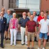 Blutspenderehrung (von links): Bereitschaftsleiter Uwe Hand, Karl-Peter Kraus, BRK-Kreisehrenvorsitzender Hartmut Bräuer, Martin Kaiser, Thomas Knüchel, Doris Precht, Harald Strätz, Konstantinos Kokkalidis, Norbert Rottmann, Johann König, Günter Borst, Thomas Wolf, Anton Röder, Waldemar Kolodziej und Bürgermeister Stefan Rottmann.