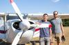 Mit dieser 40 Jahre alten Cessna fliegen Pilot Benjamin Schumacher (links) und Luftbeobachter Matthias Lunz über unterfränkische Waldgebiete. Ihre Aufgabe bei Waldbrand-Gefahrenstufe 5: Nach aufsteigendem Rauch Ausschau zu halten, um Waldbrände frühzeitig zu entdecken. Mit dieser 40 Jahre alten Cessna fliegen Pilot Benjamin Schumacher (links) und Luftbeobachter Matthias Lunz über unterfränkische Waldgebiete. Ihre Aufgabe bei Waldbrand-Gefahrenstufe 5: Nach aufsteigendem Rauch Ausschau zu halten, um Waldbrände frühzeitig zu entdecken.