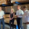 Besichtigung bei  Wolz Nautic (von links): Geschäftsführer Michael Wolz, Ulrike Streng, Bundestagsabgeordneter Tobias Winkler und Landtagsabgeordneter Hans Herold.
