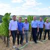 Im Weinberg oberhalb von Königshofen informierte sich MdB Steffen Bilger (vierter von links) über die Tröpfchenbewässerung vor allem bei jüngeren Reben. Mit im Bild: (von links) Marco Hess, Dominik Martin, Wolfgang Barth, Roland Zipf, Karl-Heinz Sack und Ulrich Stier. Im Weinberg oberhalb von Königshofen informierte sich MdB Steffen Bilger (vierter von links) über die Tröpfchenbewässerung vor allem bei jüngeren Reben. Mit im Bild: (von links) Marco Hess, Dominik Martin, Wolfgang Barth, Roland Zipf, Karl-Heinz Sack und Ulrich Stier.