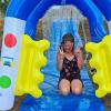 Bei der Car-Wash-Wasserrutsche hatten die Kinder viel Spaß.