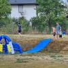 Viele verschiedene Wasserspiele waren auf dem Dipbacher Sportplatz aufgebaut worden. Viele verschiedene Wasserspiele waren auf dem Dipbacher Sportplatz aufgebaut worden.