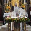 Auf dem Foto Diakon Nowak, Domkapitular Warmuth und Pfarrer Dr. Eller im Festgottesdienst.