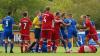 Rangelei zwischen den Spielern im Kreisligaderby zwischen der SG Randersacker in Blau und dem FC Eibelstadt in Rot. Rangelei zwischen den Spielern im Kreisligaderby zwischen der SG Randersacker in Blau und dem FC Eibelstadt in Rot.
