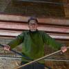 Prof. Martin Andreas Stadler, Inhaber des Lehrstuhls für Ägyptologie an der Universität Würzburg,  forscht im ägyptischen Tempel Edfu.