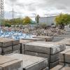 Ein Teil der zusätzlichen Baumaterialen wird bereits jetzt am Würzburger Bauhof gelagert. Im Bild zu sehen sind Steine für den Straßenunterhalt.