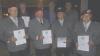 Ehrungen bei den Kyffhäusern in Gelchsheim. Das Bild zeigt (vorne von links): Richard Baumann, Benno Wald, Edmund Hofmann, Klaus Hennig. Hintere Reihe (von links): Wilhelm Stützlein, Hermann Geßner, Dieter Deppisch und Werner Reuß.