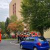 Einen großes Feuerwehraufgebot rückte in der Adolf-Kolping-Straße an.