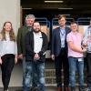 Auszeichnung für Inklusion am Arbeitsplatz: Die Mainfränkischen Werkstätten übergaben ein historisches Stück Straßenbahngleis an Vertreter des Uniklinikums Würzburg.