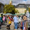 Bei strahlendem Sonnenschein strömten die Besucher gerne zum Erntedankmarkt auf dem Marktplatz.